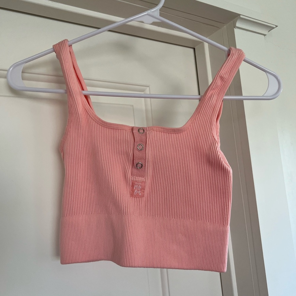 The Little Milk Bar Allie nursing bra, color pink, size small/medium